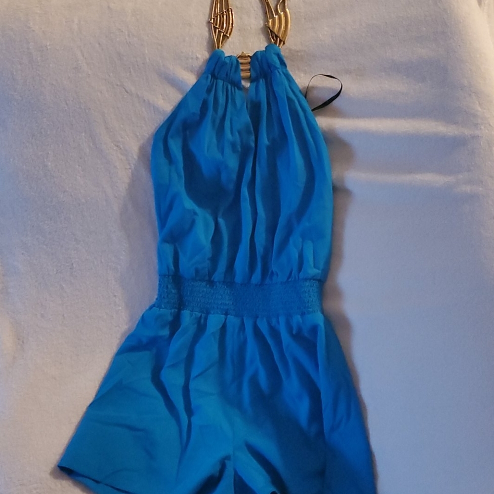 Necklace Halter Vneck Romper